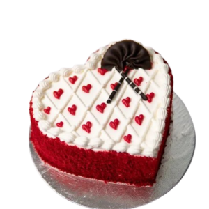 red heart cake
